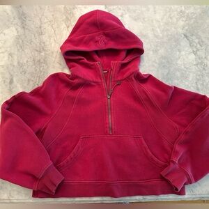 Scuba oversized half zip mauve pink magenta XS/S